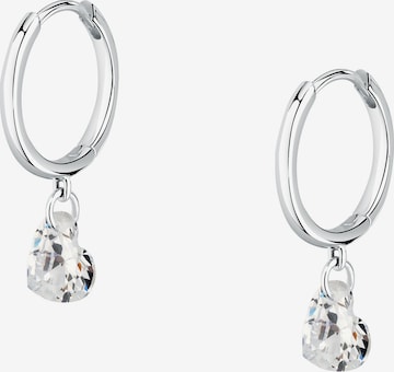 La Petite Story Earrings in Silver: front