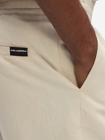 Karl Lagerfeld Regular Trousers with creases in Beige