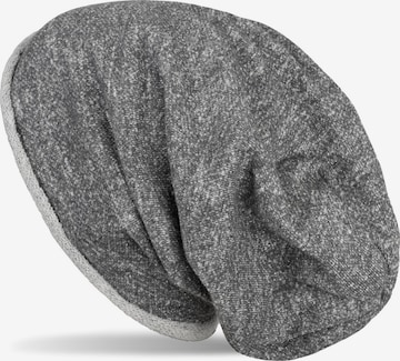 styleBREAKER Mütze 'Beanie Mütze mit All Over Glitzer' in Grau: Vorderseite