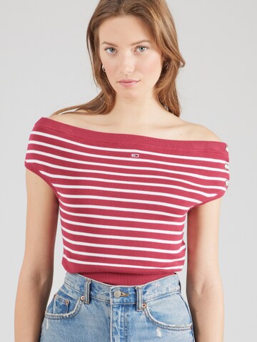 Tommy Jeans Πουλόβερ σε κόκκινο: μπροστά