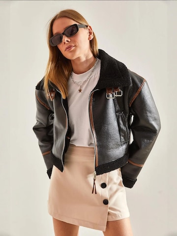 Veste mi-saison Bianco Lucci en noir