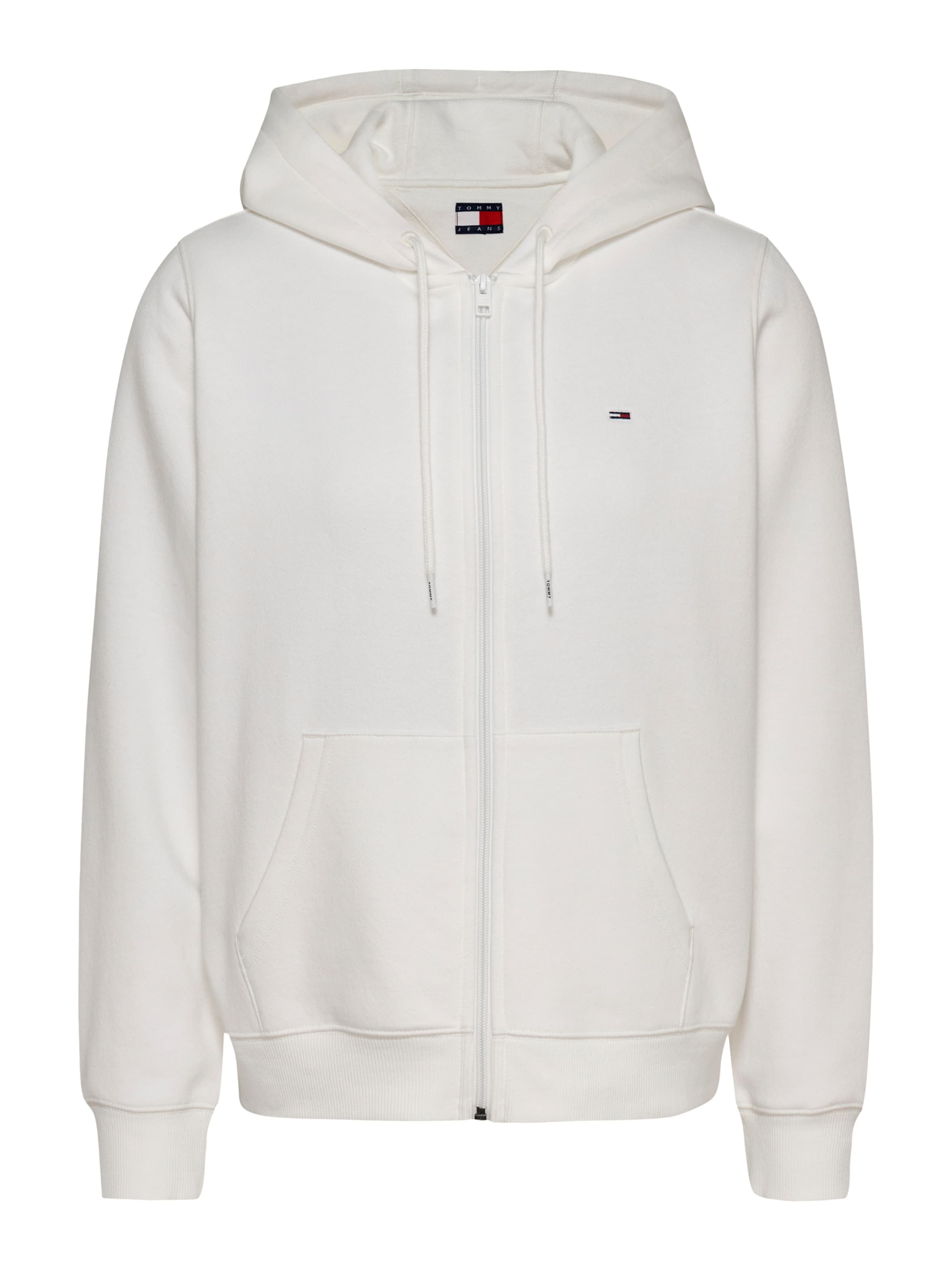 Veste de survêtement Tommy Jeans en blanc : devant