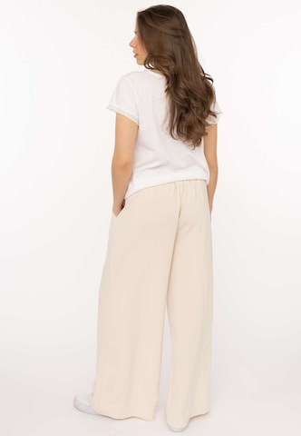 Zwillingsherz Loose fit Pleat-Front Pants in Beige