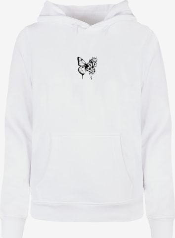Merchcode Sweatshirt 'Flowers Bloom' in Weiß: predná strana
