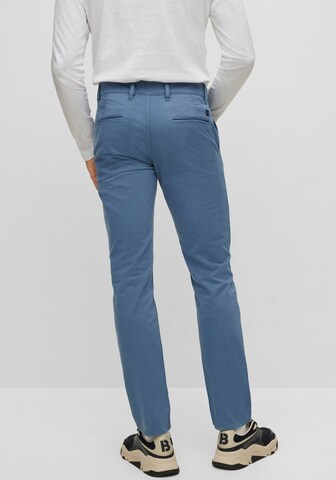 BOSS - Slimfit Calças chino em azul