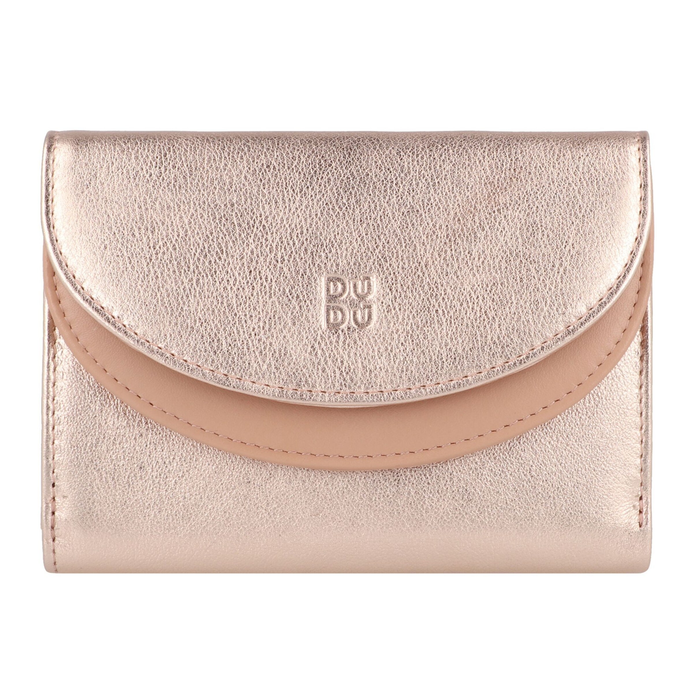 DuDu Wallet in Gold: front