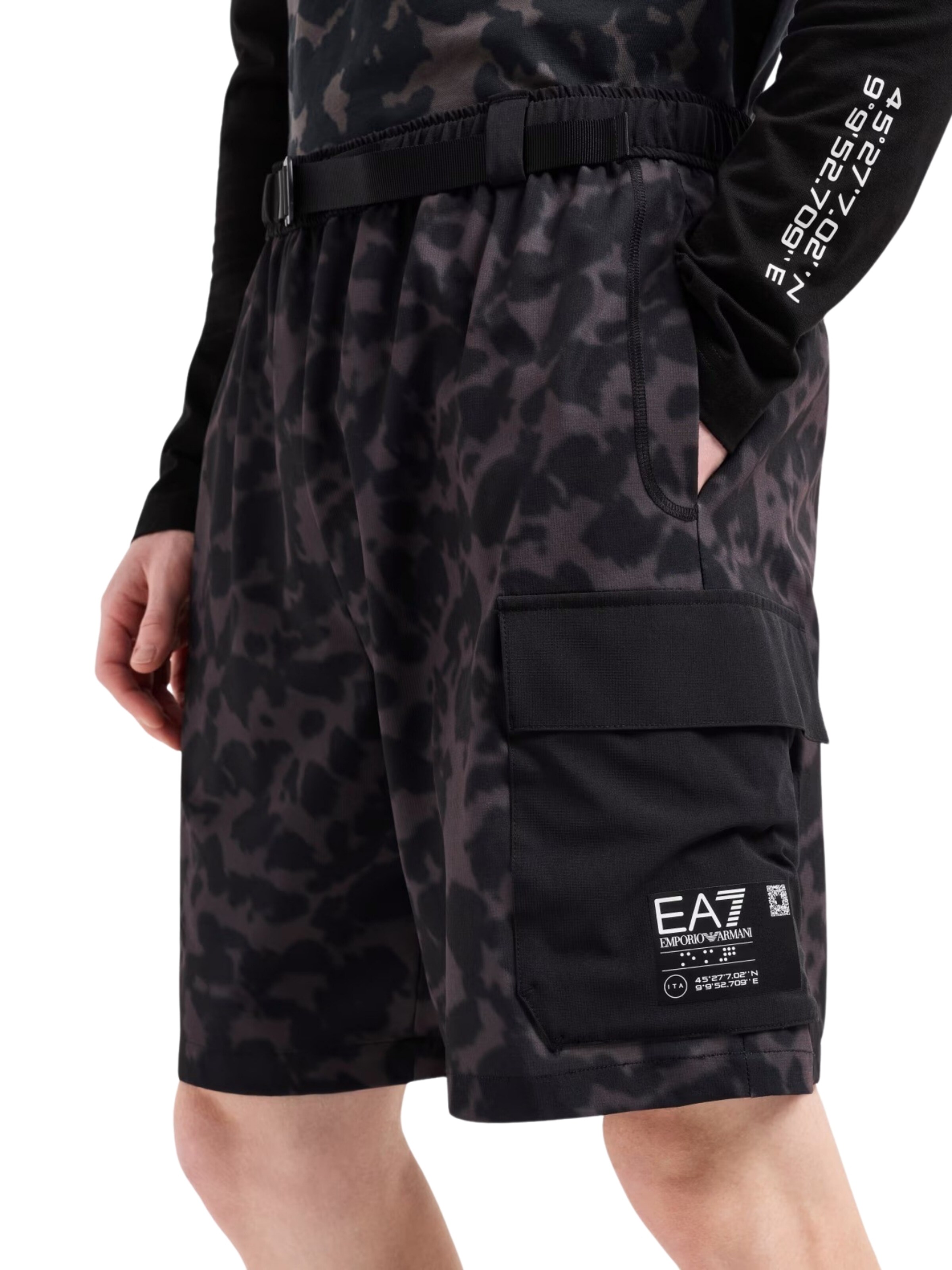 Regular Pantalon cargo 'Visibility' EA7 Emporio Armani en gris