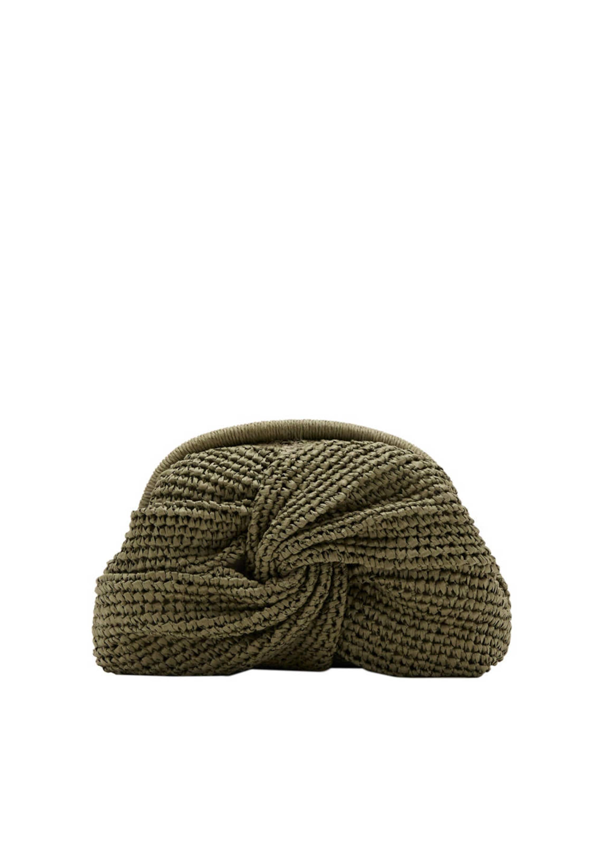 MANGO Clutch 'Sita' in Green: front