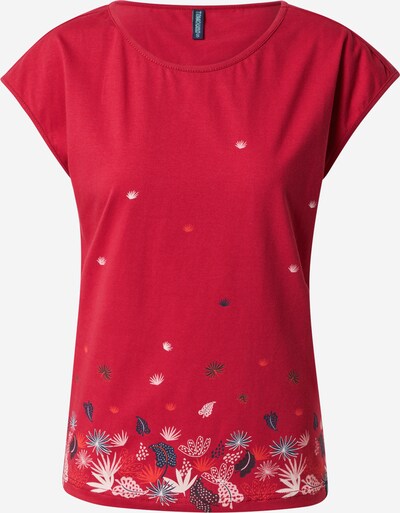 Tricou Tranquillo pe bleumarin / roz / roșu cranberry / alb, Vizualizare produs