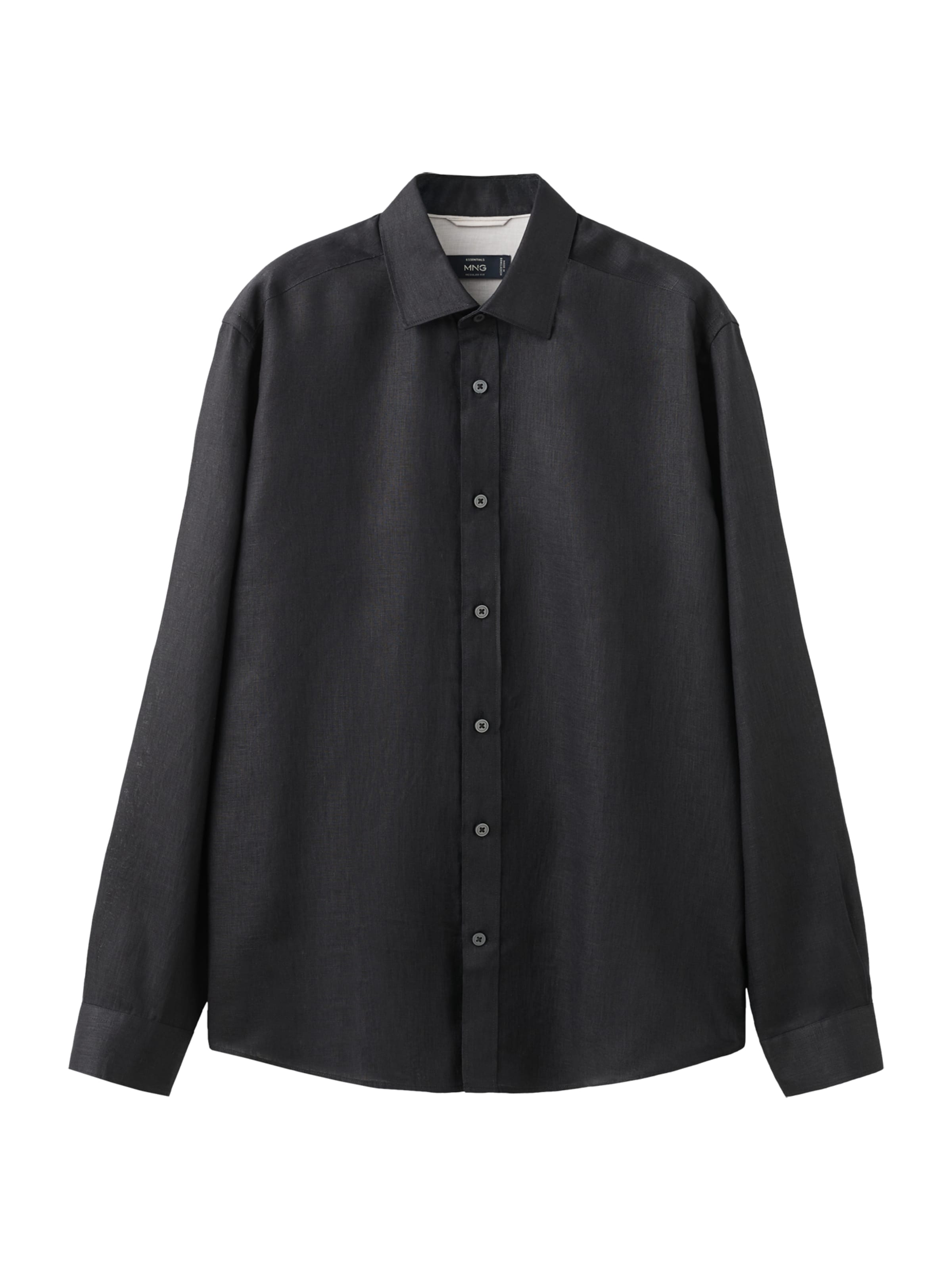 MANGO MAN Button Up Shirt 'PARROT' in Black: front