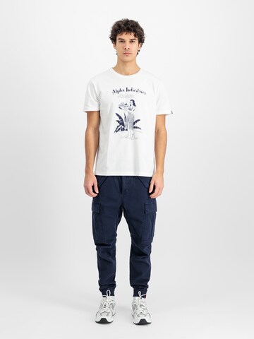ALPHA INDUSTRIES Футболка 'Alpha Hawaii' в Белый