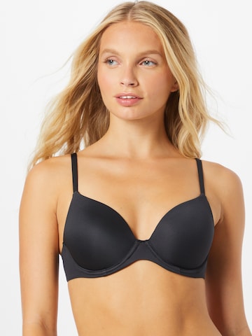 Sutien de tricou Sutien de la Hunkemöller pe negru: față