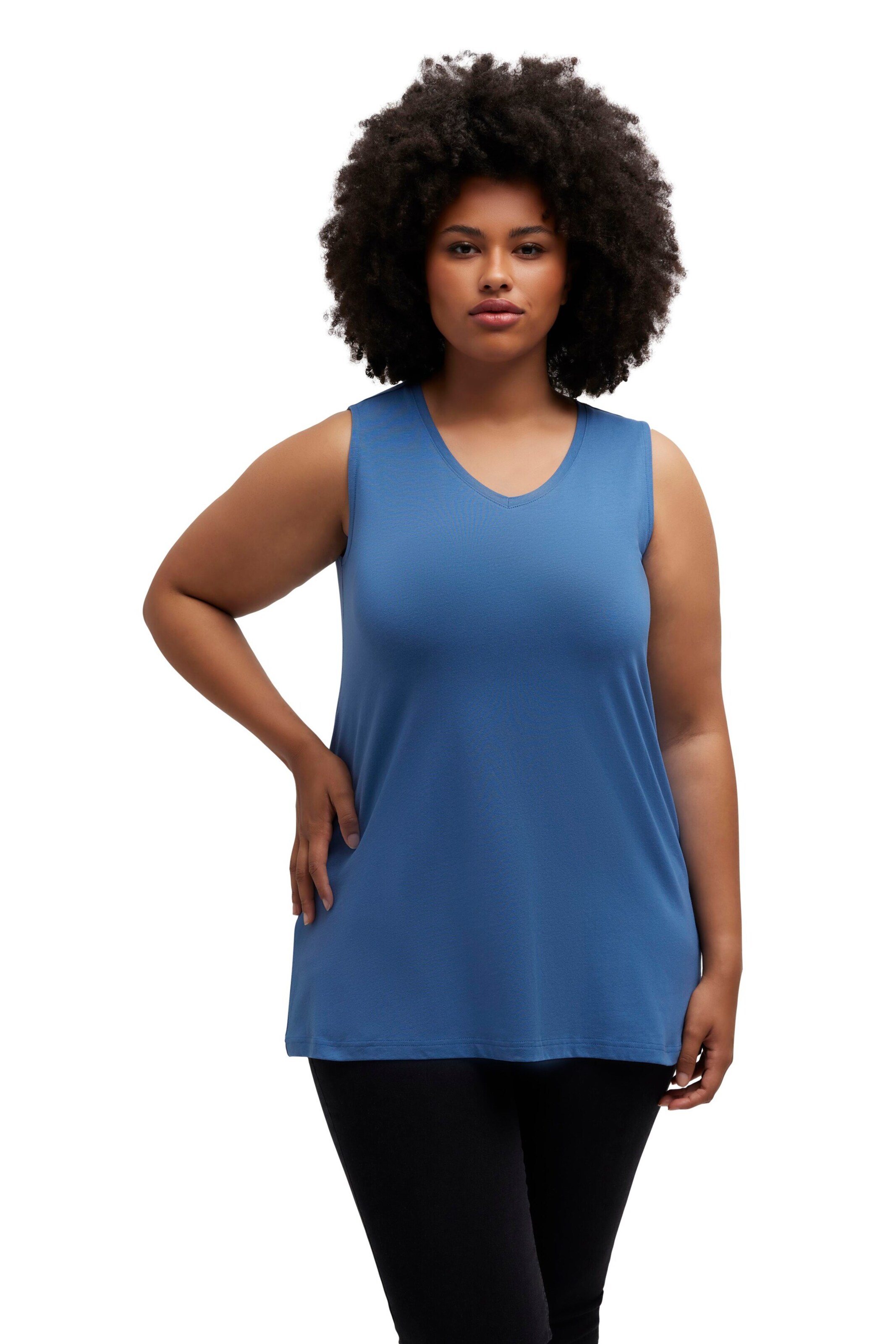 Ulla Popken Shirt in Blau: Vorderseite