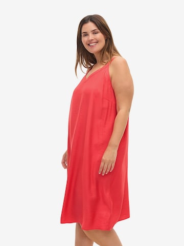 Zizzi Sommerkleid 'Xfahit' in Pink: predná strana