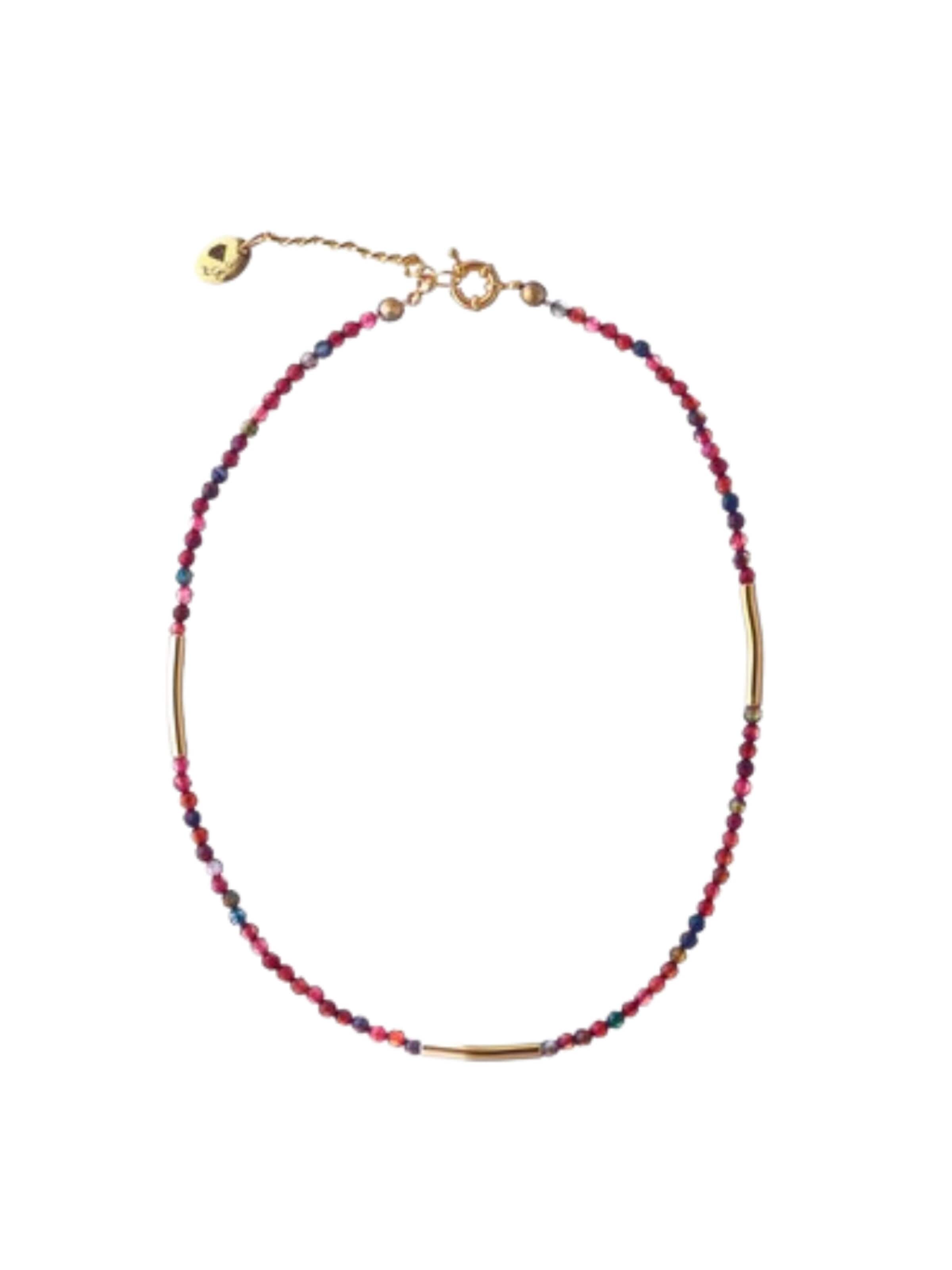 Collana 'Shades Of Red Agate Necklace' di THE GEM STORIES JEWELRY in colori misti: frontale