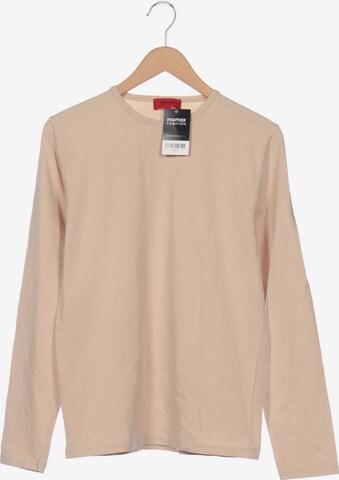 HUGO Langarmshirt M in Beige: predná strana