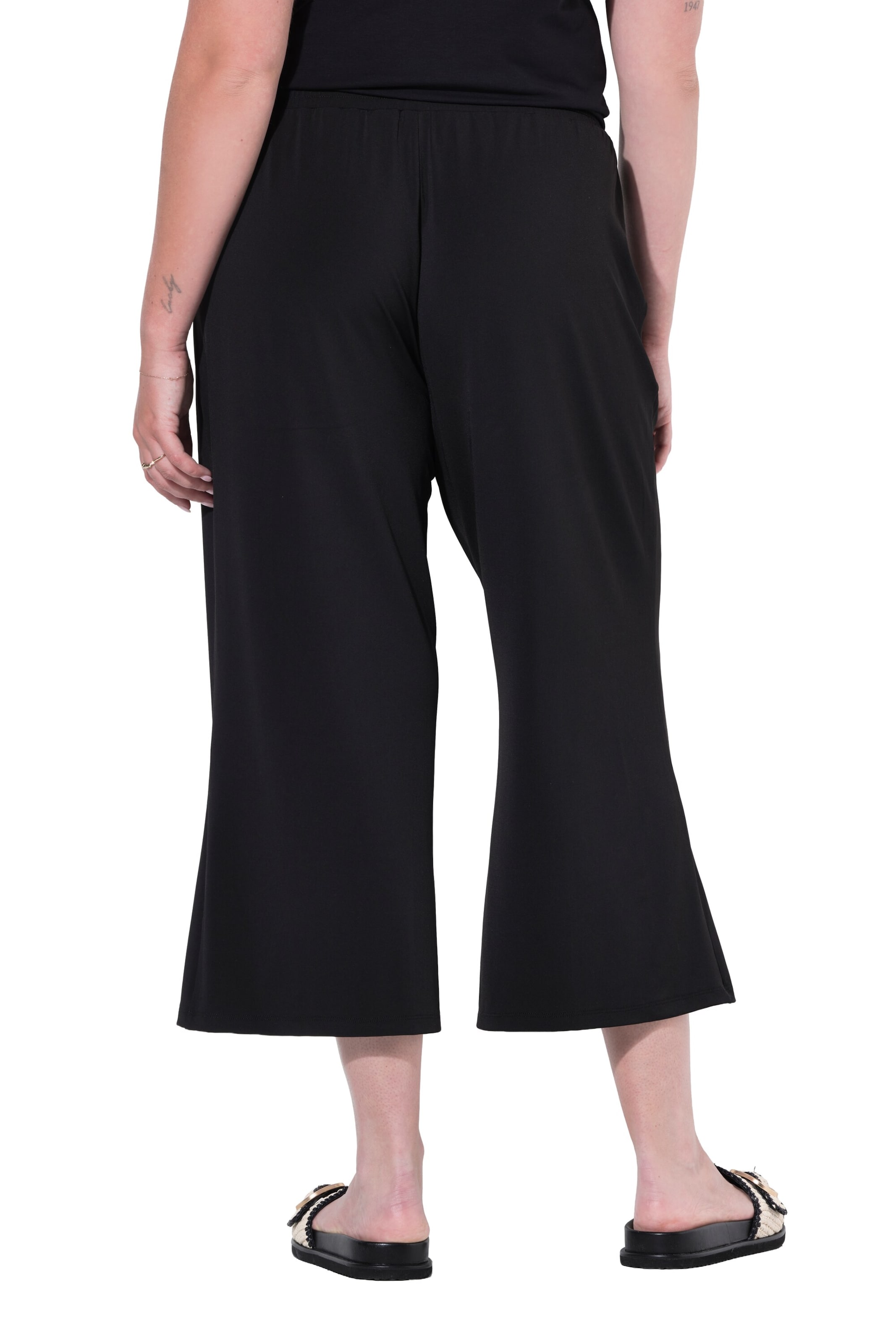 Angel of Style Wide leg Broek in Zwart