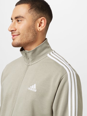 ADIDAS SPORTSWEAR Облекло за трениране 'Basic 3-Stripes French Terry' в сиво