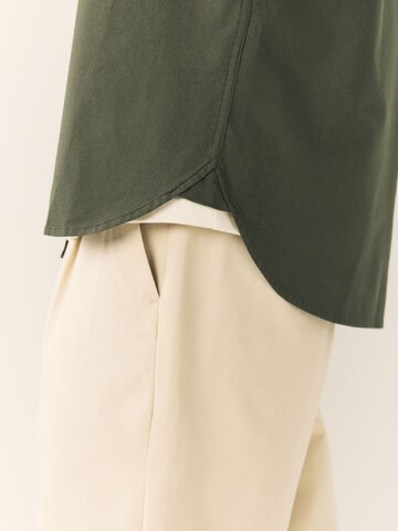 Next Regular fit Srajca 'Oxford' | zelena barva