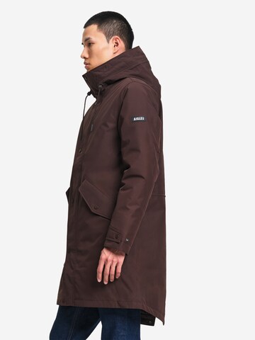 Parka d’hiver AIGLE en rouge : sur le côté