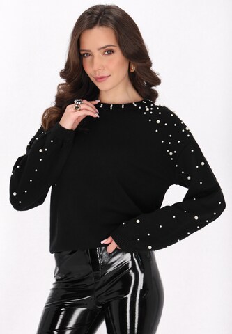 faina - Pullover em preto: frente