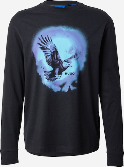 HUGO Majica 'Nagtox' u opal / svijetloplava / crna, Pregled proizvoda