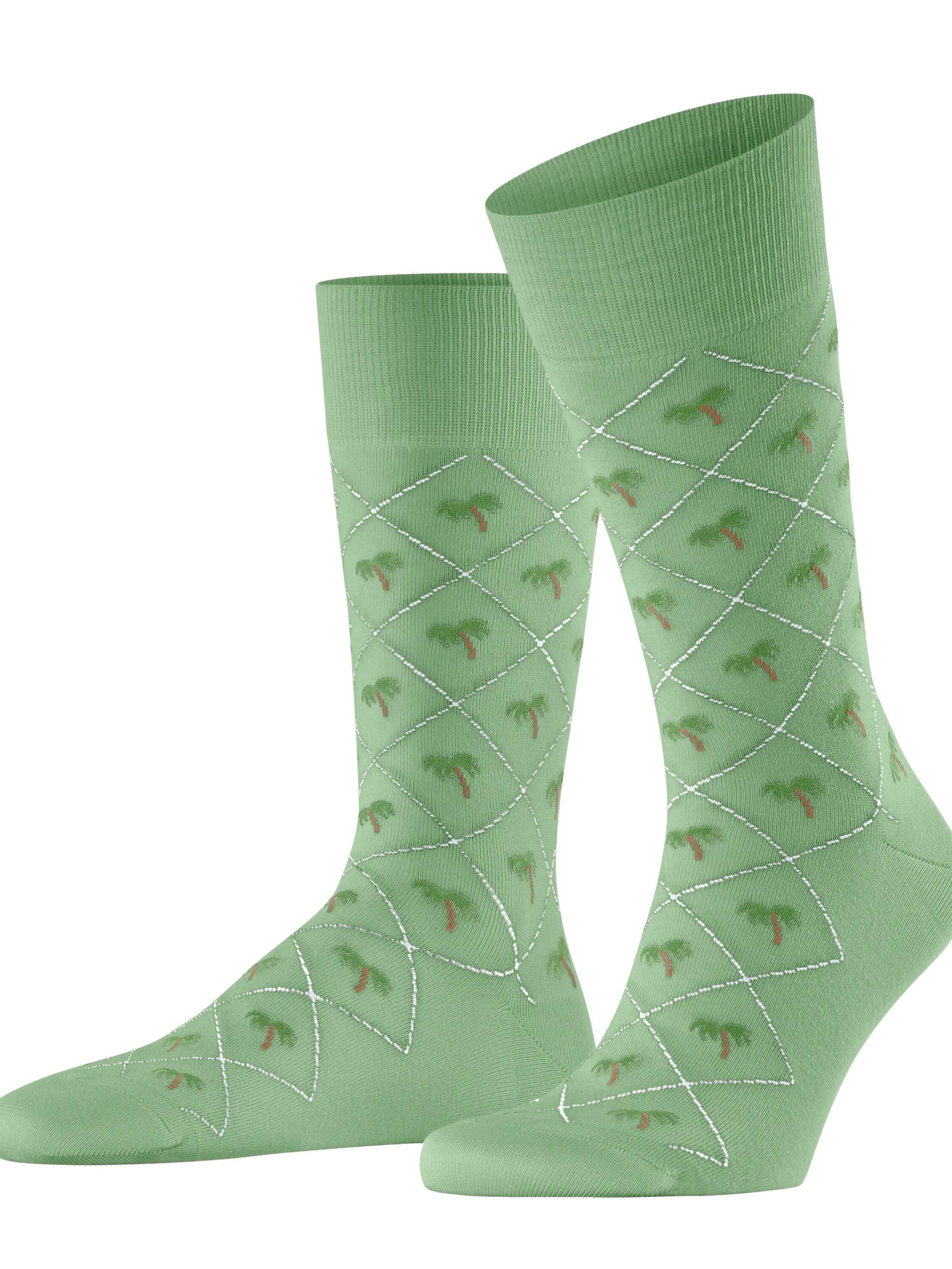BURLINGTON Socks 'Palm Tree' in Green: front