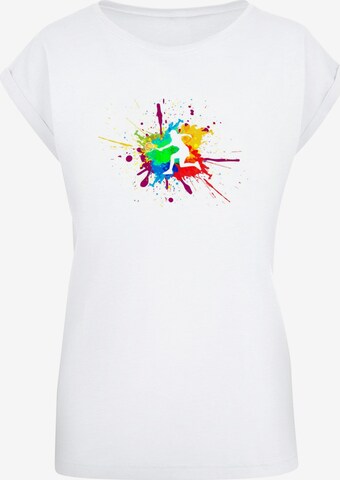 T-shirt 'Color Splash Player' Merchcode en blanc : devant