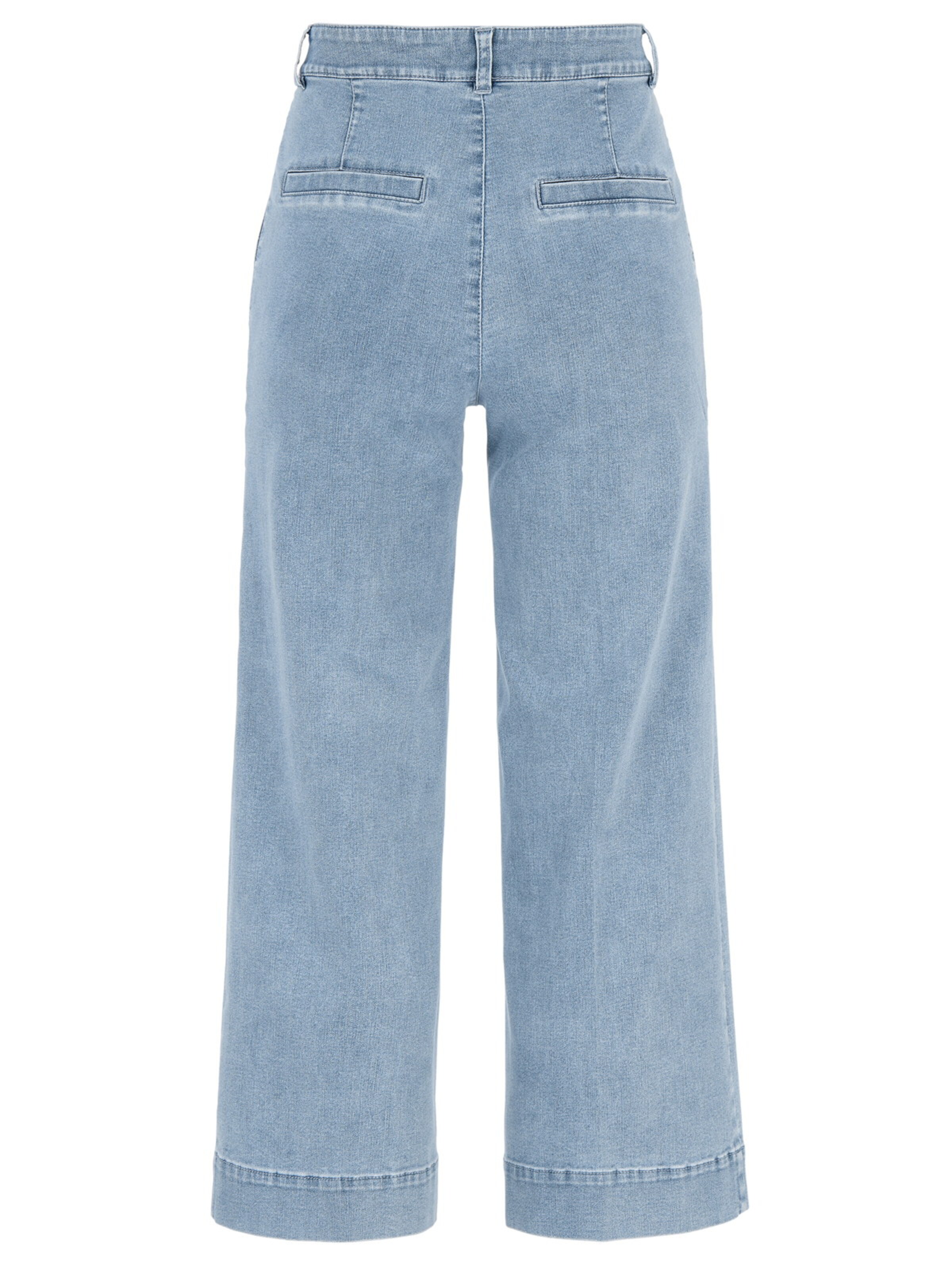 Cellbes of Sweden Bootcut Breite Knöcheljeans mit genähten Bügelfalten in Blau