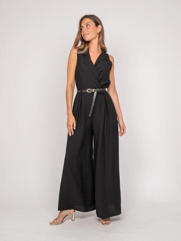 Dona Lisa Jumpsuit 'Combinaison pantalon fluide EZINE' in Zwart: voorkant