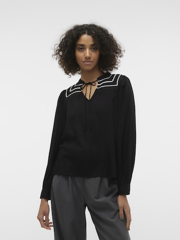 VERO MODA Bluse 'BUMPY' in Schwarz: predná strana