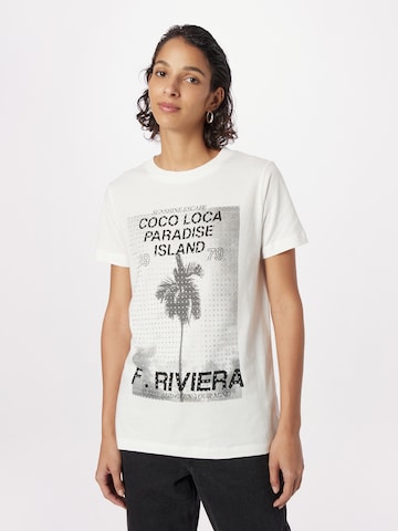 balts River Island T-Krekls: no priekšpuses