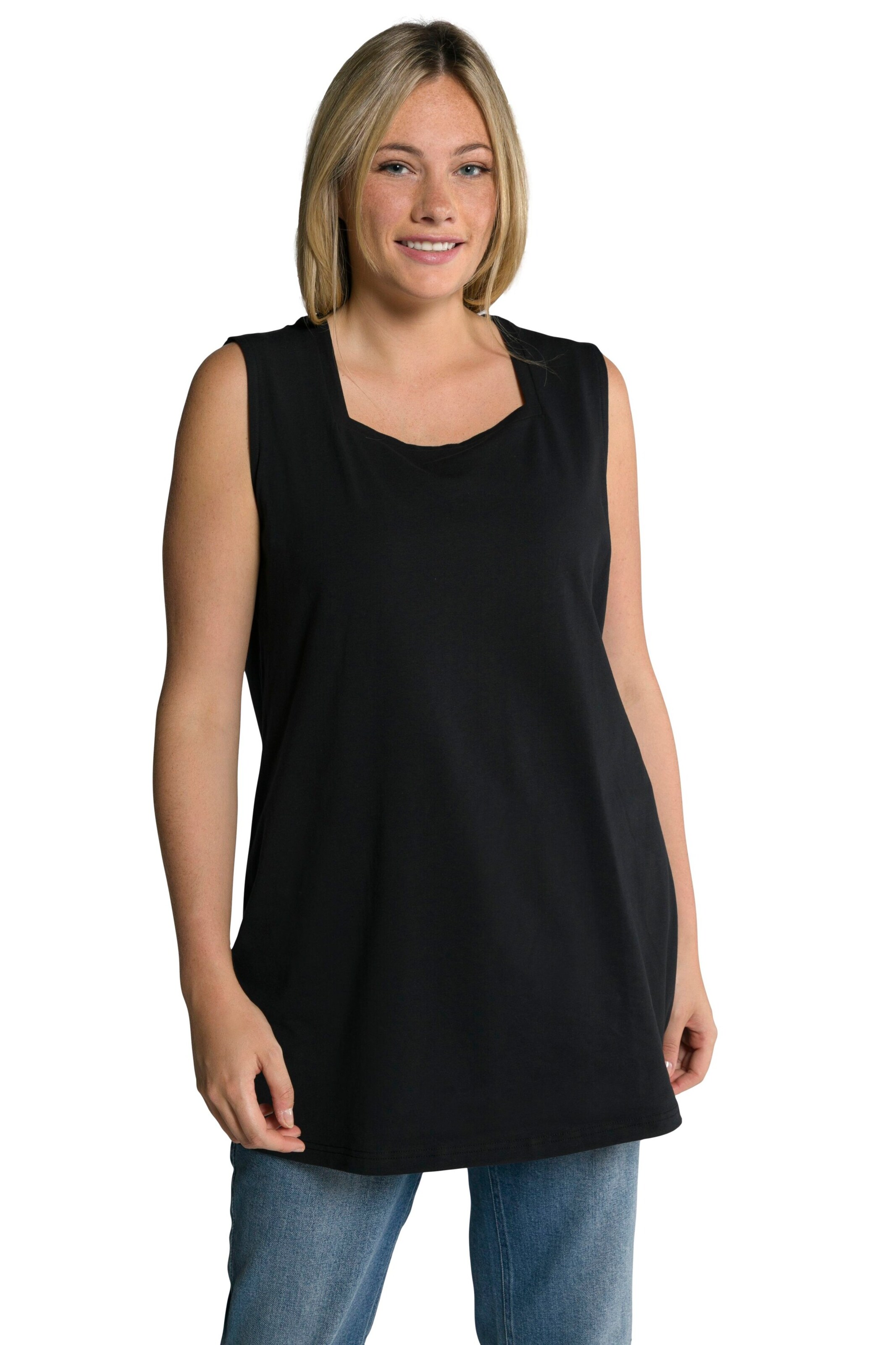Ulla Popken Top '807310' in Schwarz: Vorderseite