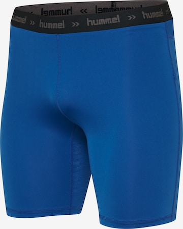 Hummel Skinny Sporthose in Blau