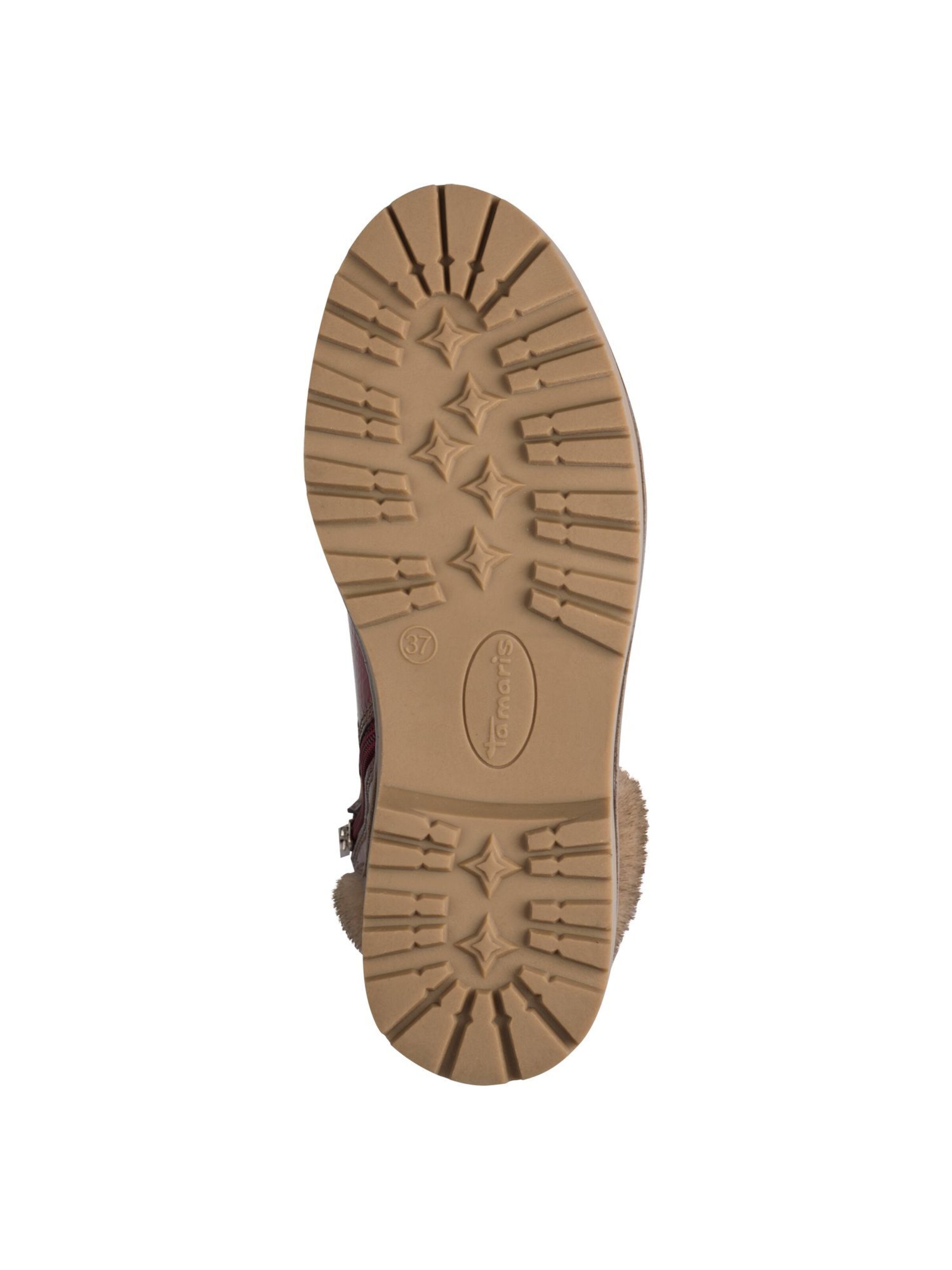 Tamaris - Botim com fivela em vermelho