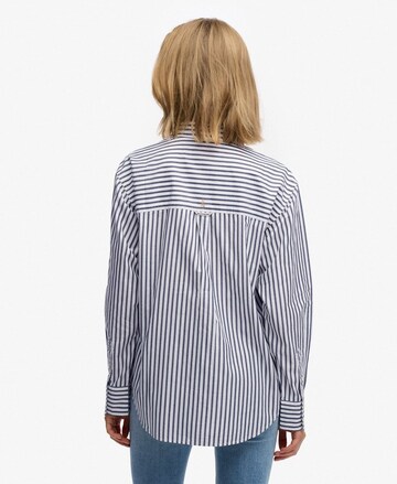 Superdry & Co Blouse 'Poplin' in Blauw