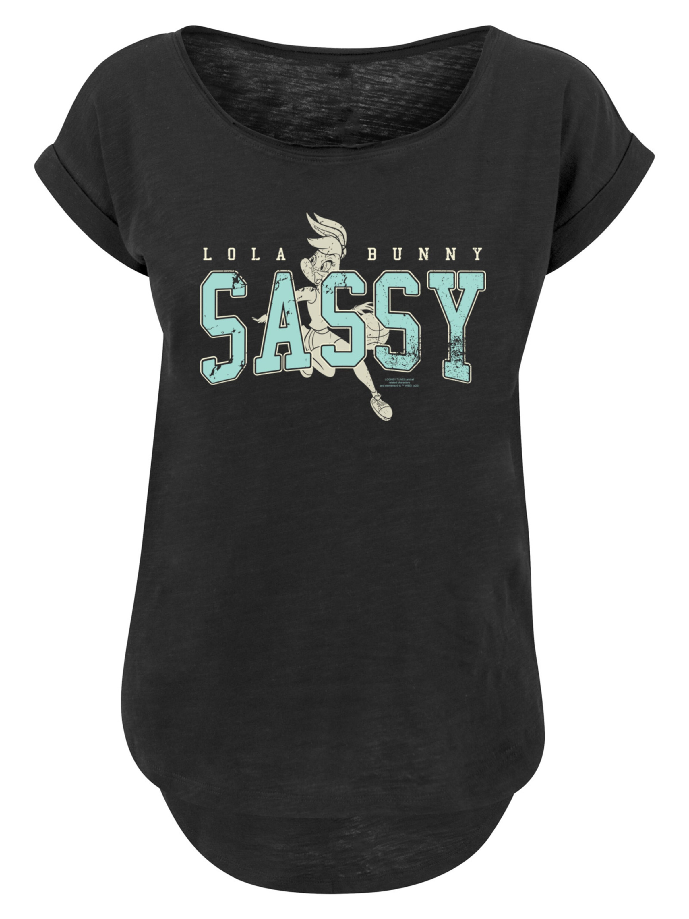 F4NT4STIC Shirt 'Looney Tunes Lola Bunny Sassy' in de kleur Blauw / Pasteelgeel / Zwart, Productweergave