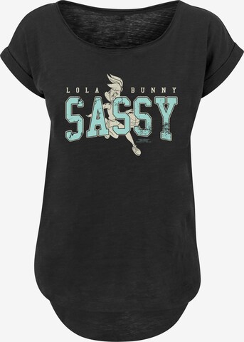 F4NT4STIC Shirt 'Looney Tunes Lola Bunny Sassy' in Zwart: voorkant