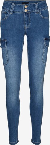 Skinny Jeans cargo 'CATCH' VERO MODA en bleu : devant