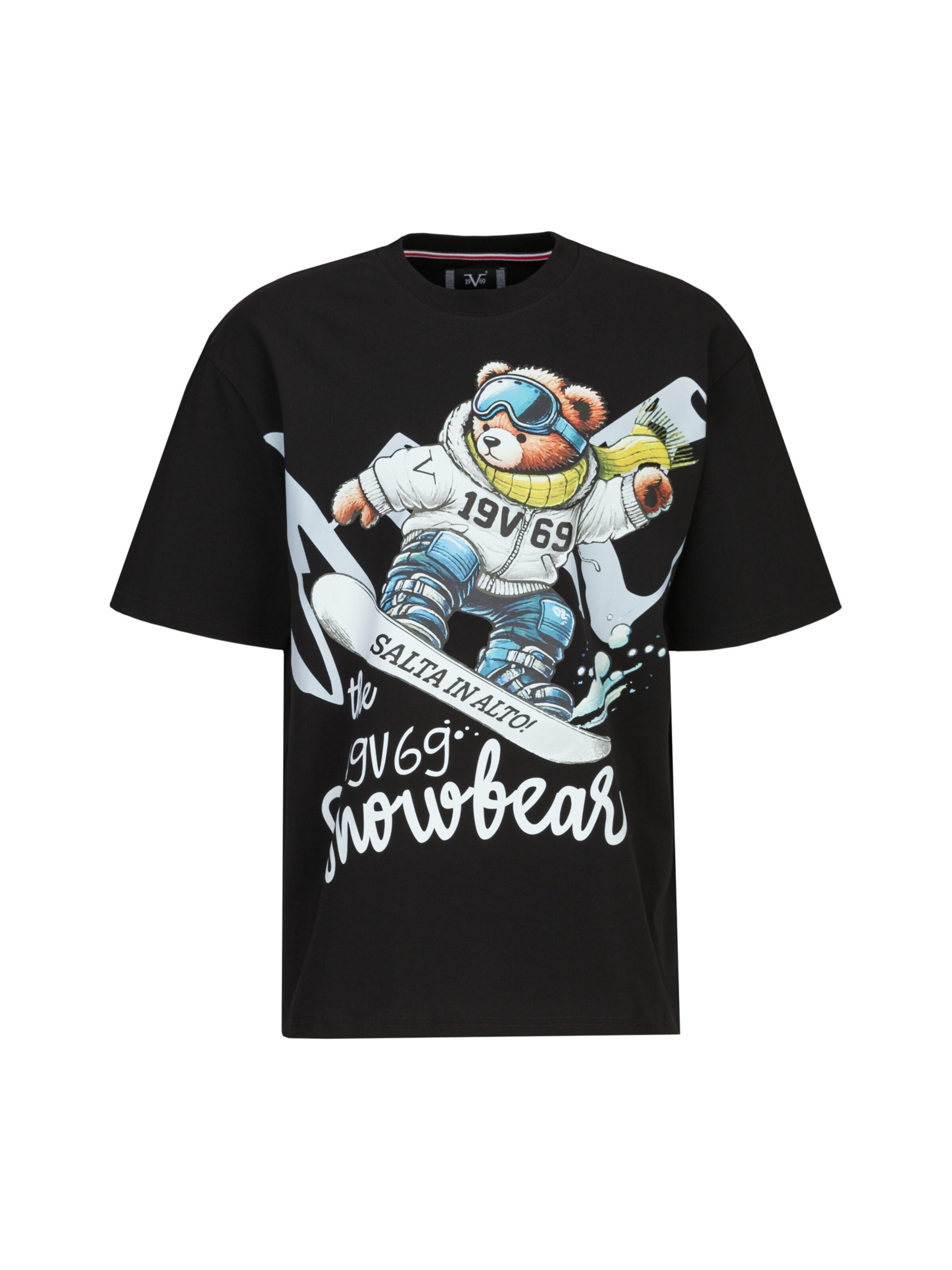 T-Shirt 'Tamaro Wintergames' 19V69 ITALIA en noir : devant