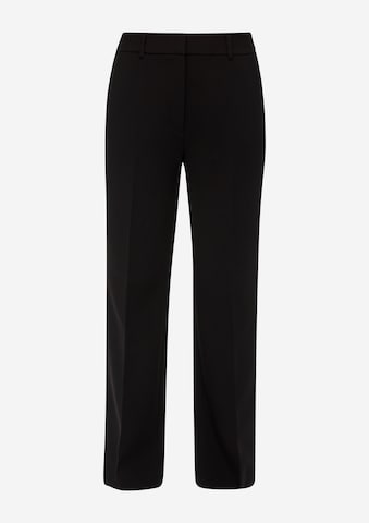 s.Oliver BLACK LABEL Wide leg Pleated Pants in Black: front