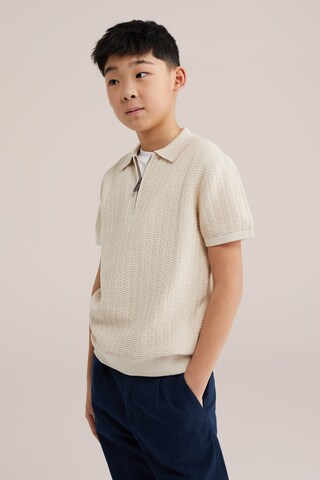 WE Fashion Свитер в Бежевый: спереди