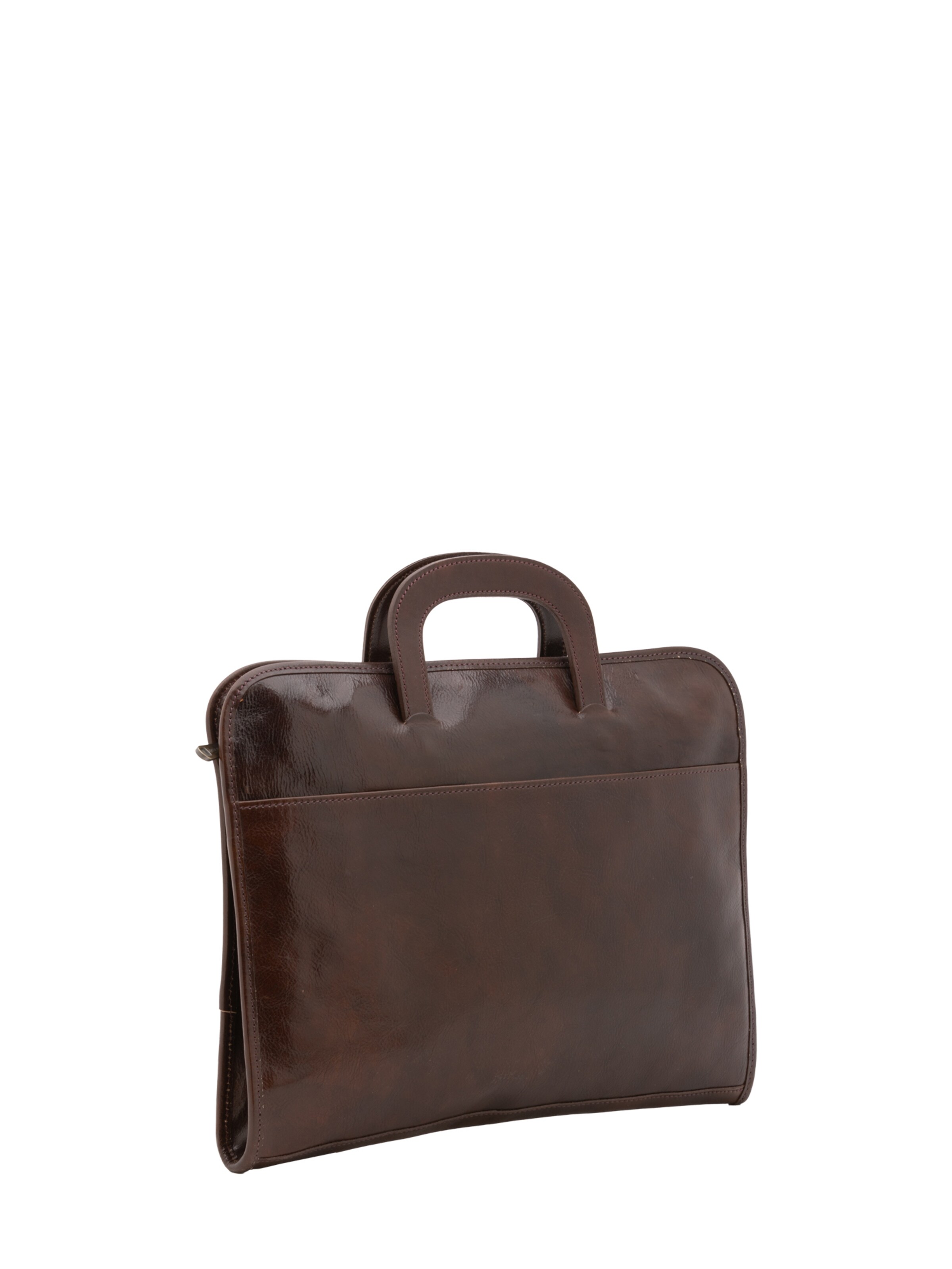 Valigetta ventiquattrore 'Borsa da lavoro uomo vera pelle con zip - Made in Italy' di I Fratelli in marrone