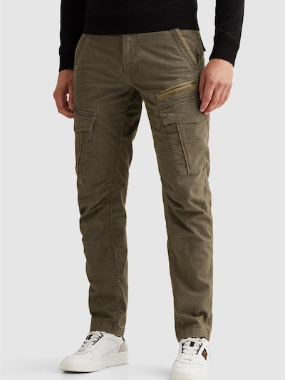 PME Legend Broek 'Nordrop relaxed fit cargo pants with allover print' in 28/30 in de kleur Donkerbeige, Productweergave