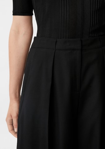 COMMA Wide leg Bandplooibroek in Zwart
