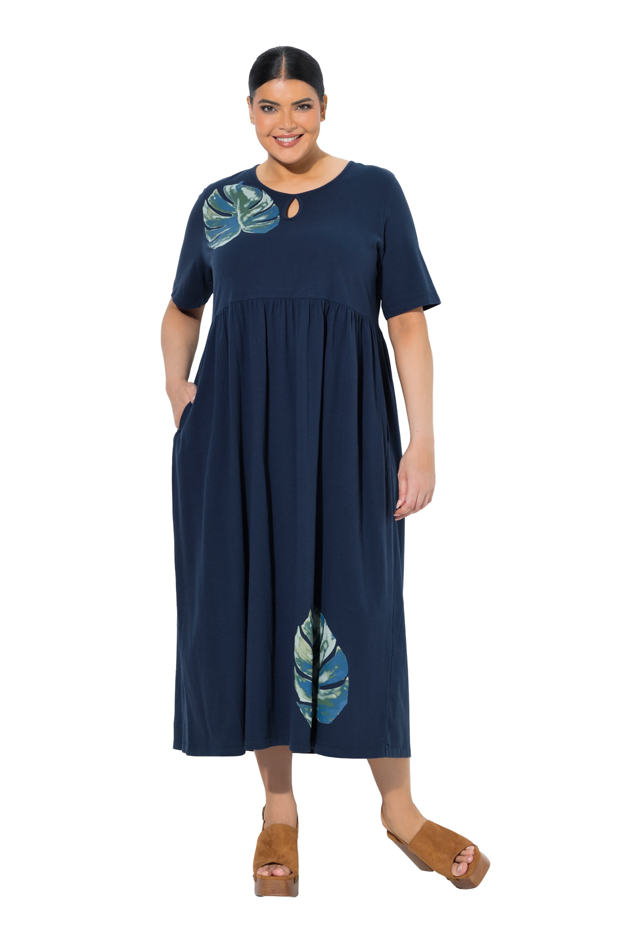 Ulla Popken Kleid in Blau: Vorderseite