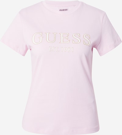 GUESS T-shirt 'NYRA' en beige / rose pastel / blanc, Vue avec produit