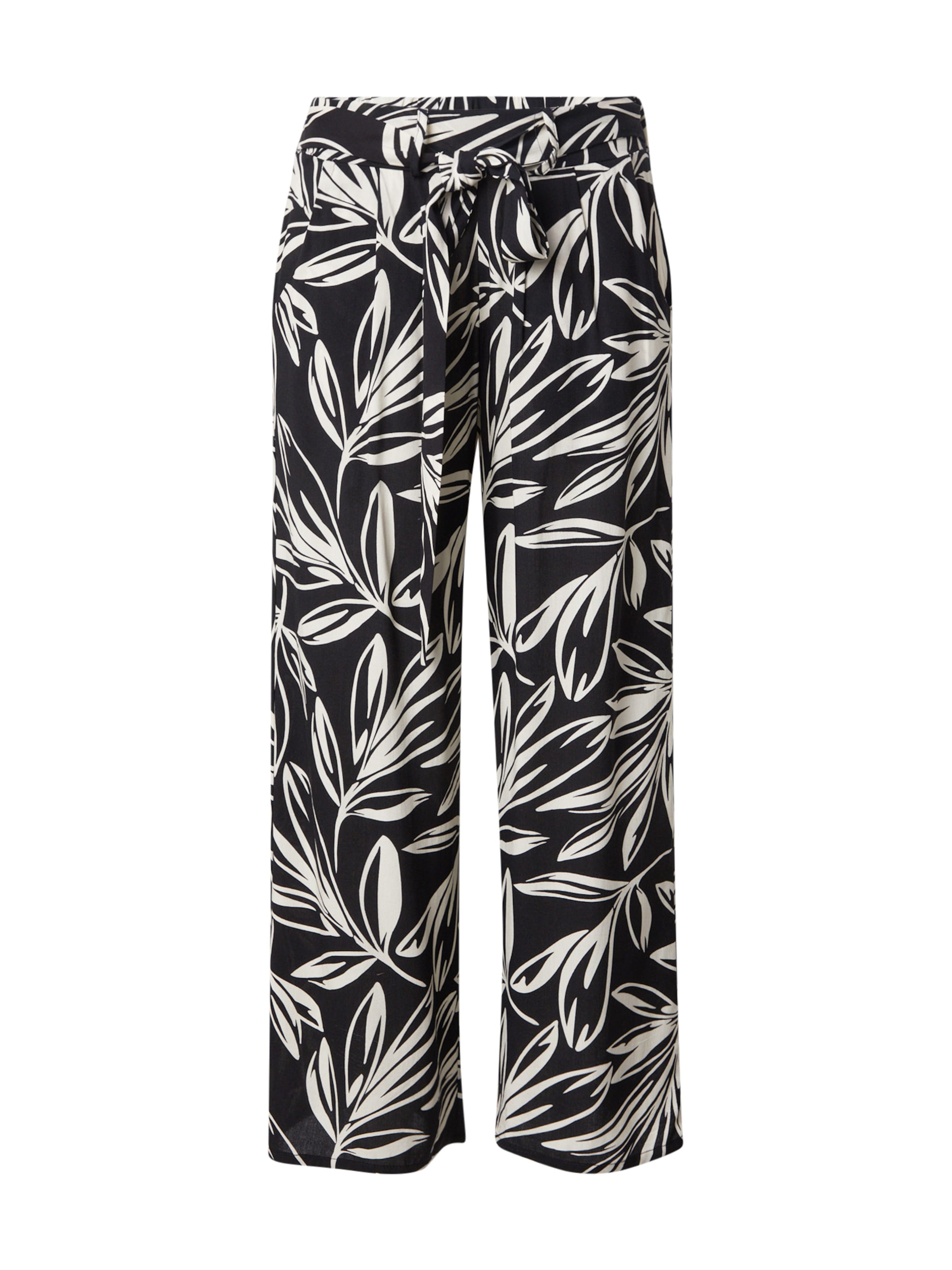 Hailys Bukser med lægfolder 'Ci44ra' i sort: forside