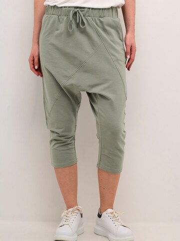Cream Loose fit Trousers 'CR Beky' in Green: front