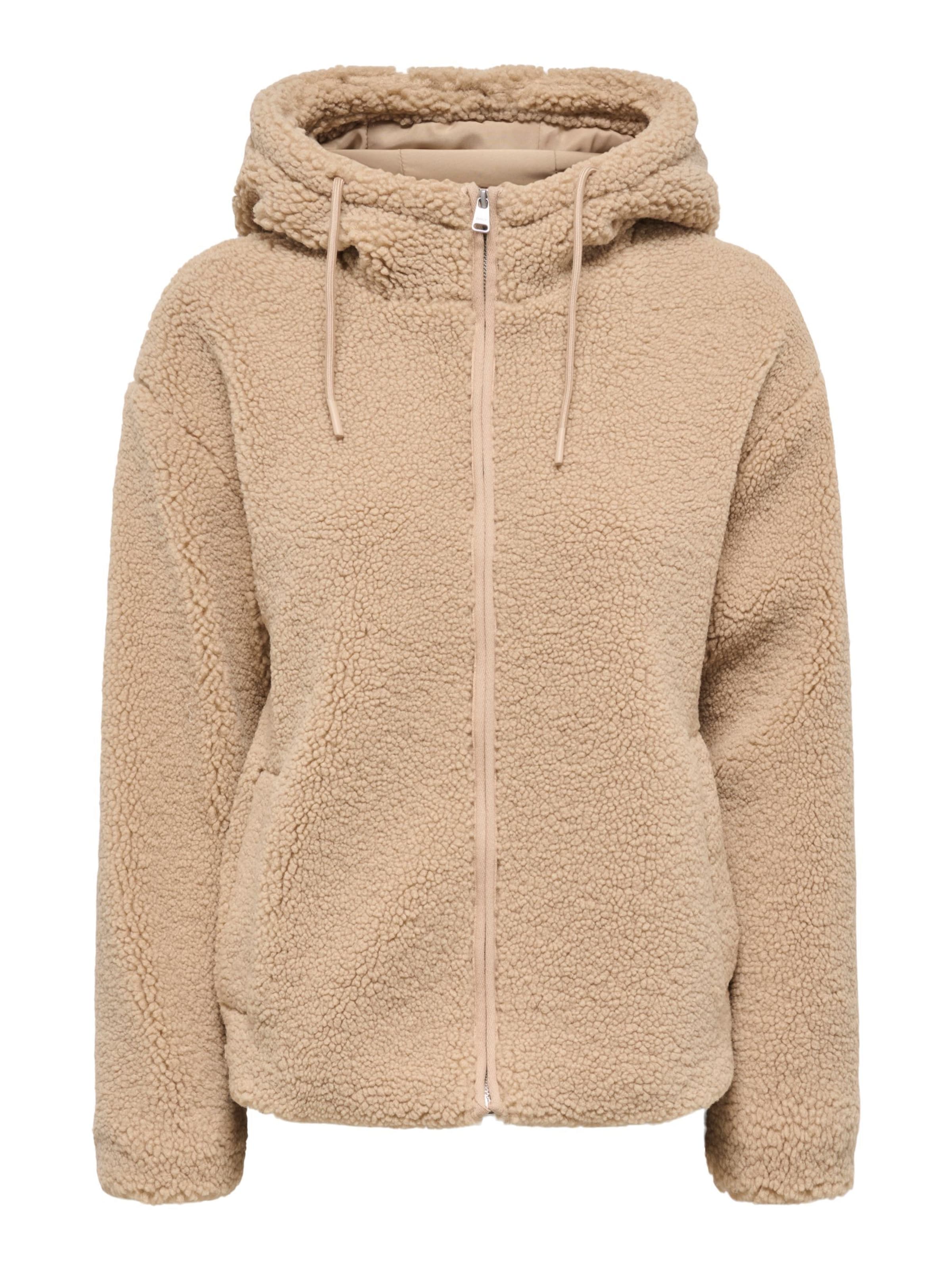 ONLY Fleecejakke 'ASPEN ' i beige: forside